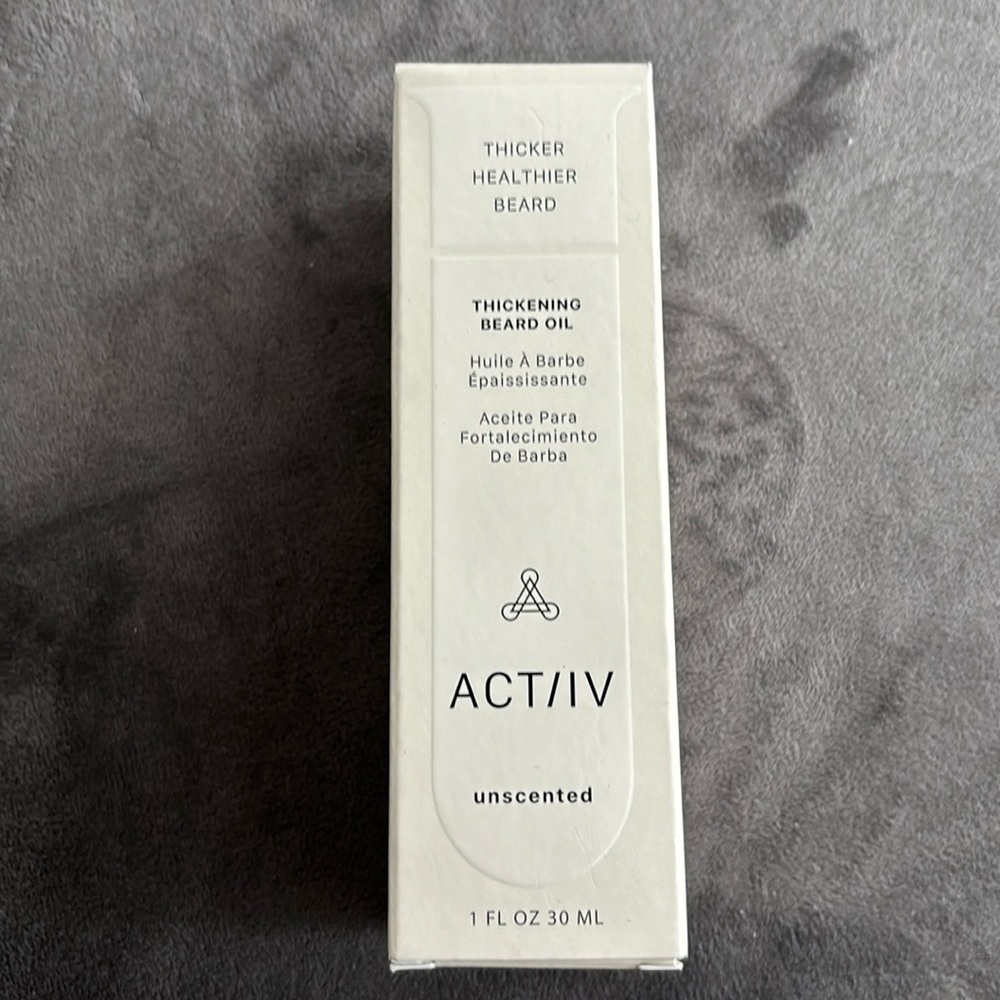 ACT/ IV THICKENING BEARD OIL - UNSCENTED new in box